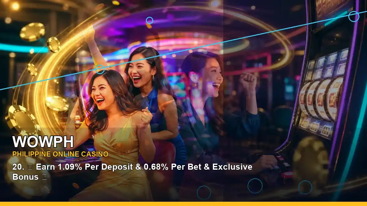 WOWPH slot information arranged in a dynamic diagonal layout for Philippine visitors