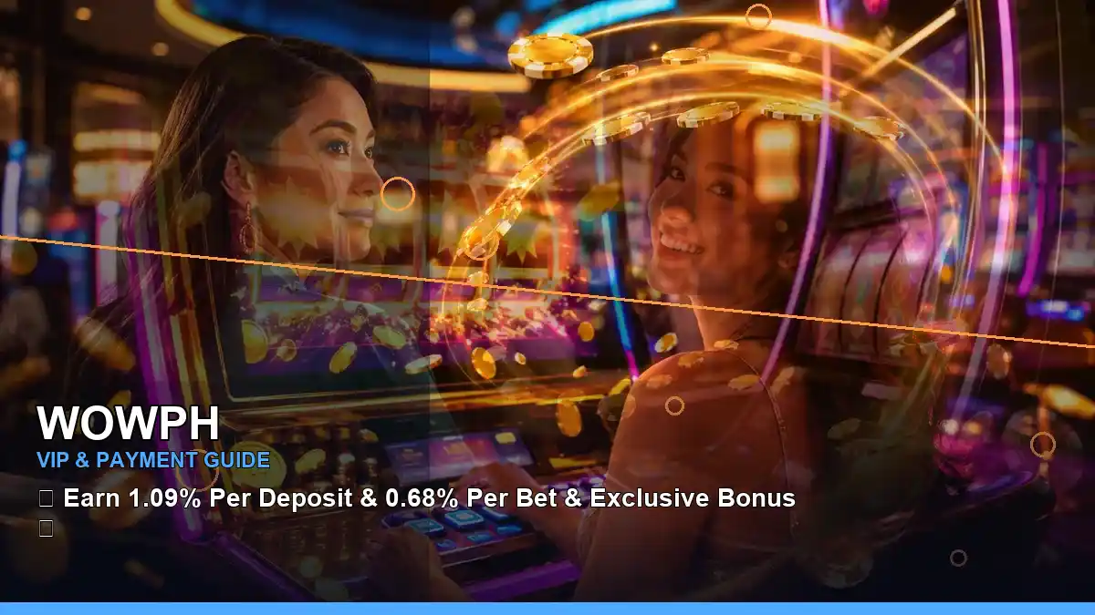 WOWPH payment safety guide for Philippine players, featuring an adult casino host in a diagonal composition